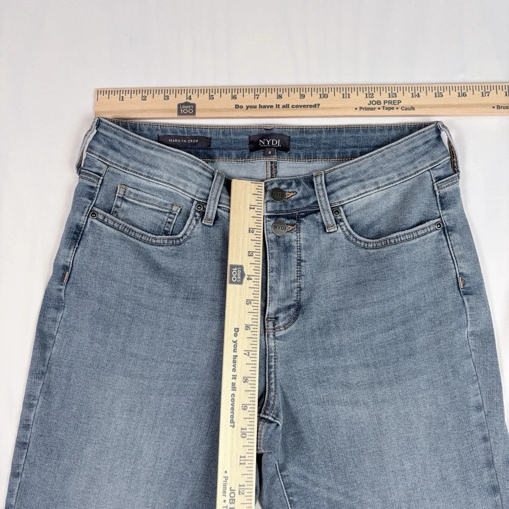 NYDJ Marilyn Straight Crop Rookie Stretch Jeans LiftXTuck Technology Sz 8 SPRING - Picture 4 of 8